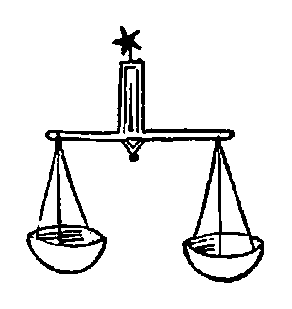 Libra — Scales. Illustration from a 1482 edition of Poeticon Astronomicon, attributed to Hyginus.